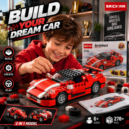 Architect Super Speedster Racing Car Blocks for Kids