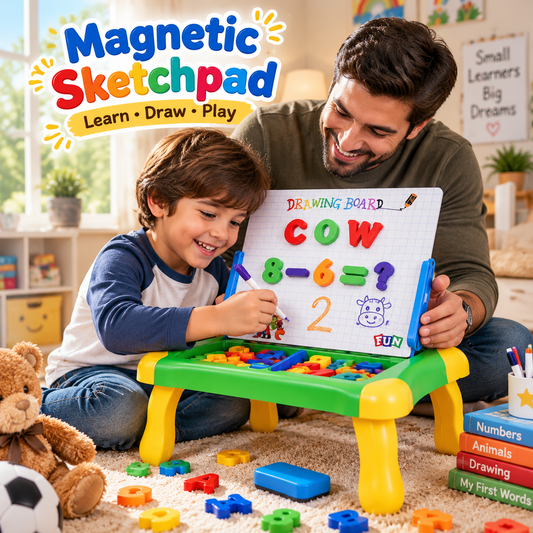 Magnetic Learning Drawing/Sketchpad Board For Kids