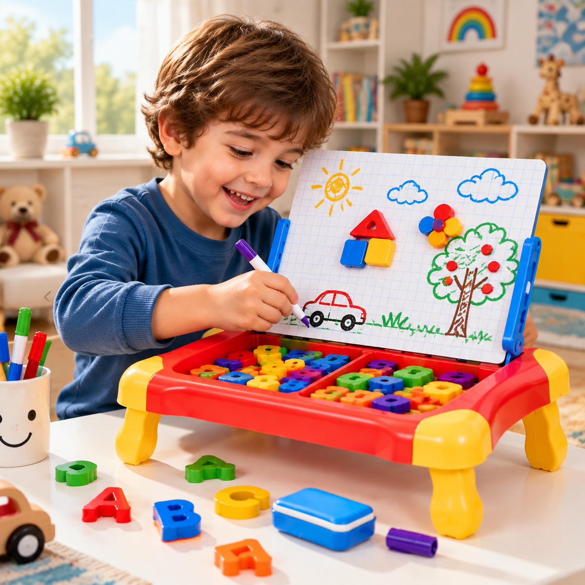 Magnetic Learning Drawing/Sketchpad Board For Kids