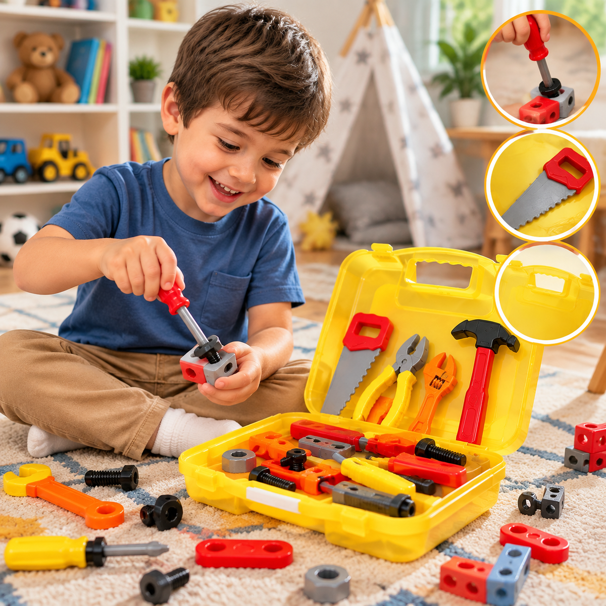 Portable Briefcase Tools Set For Kids