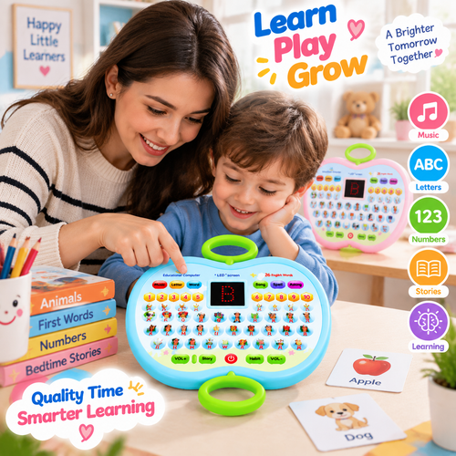 Learning Laptop For Kids Apple Shape