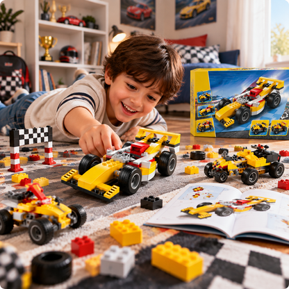 Architect Super Racer 3-in-1 Building Blocks Set - 121 Pieces