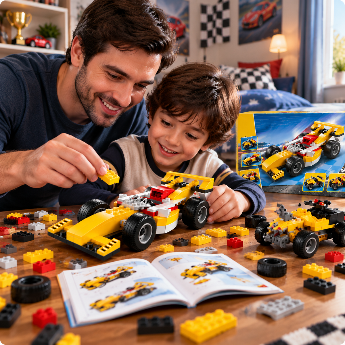 Architect Super Racer 3-in-1 Building Blocks Set - 121 Pieces