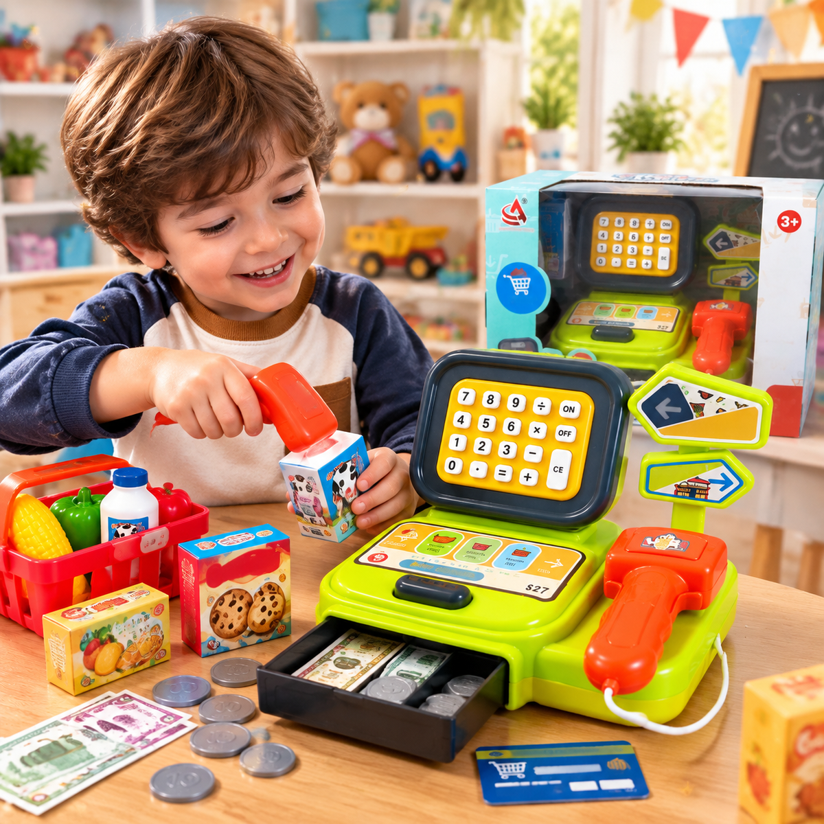 Kids Multifunctional Cash Register Set