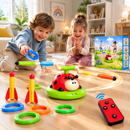 3-in-1 Activity Toy Set Ladybug RC Sports with Rocket Launcher
