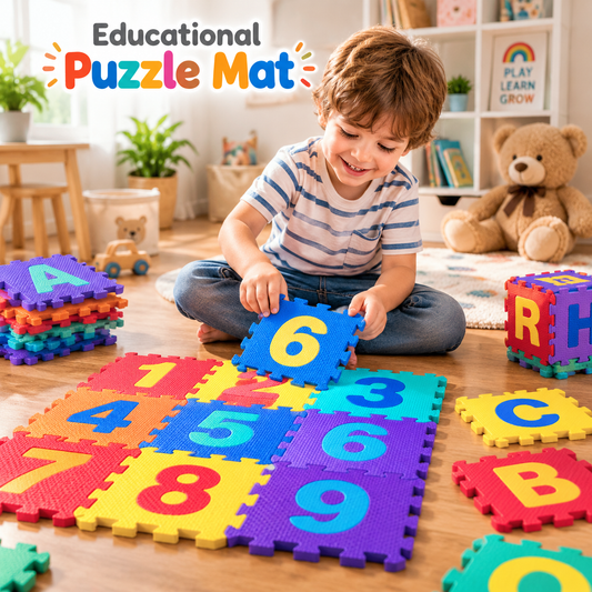 Alphabet, Numbers, Signs & Shape Foam Puzzle Mat for Kids