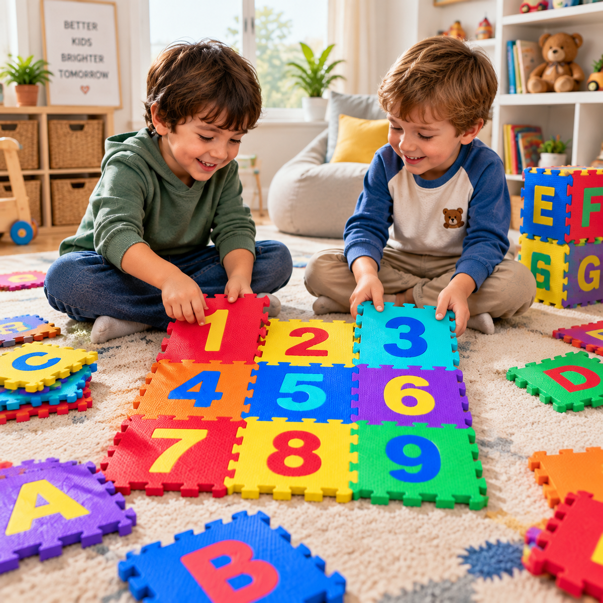 Alphabet, Numbers, Signs & Shape Foam Puzzle Mat for Kids