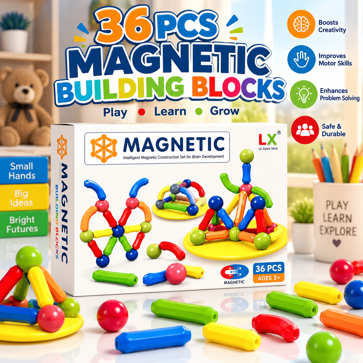Magnetic Building Blocks Educational Toy