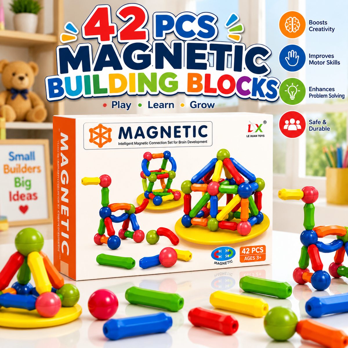 Magnetic Building Blocks Educational Toy