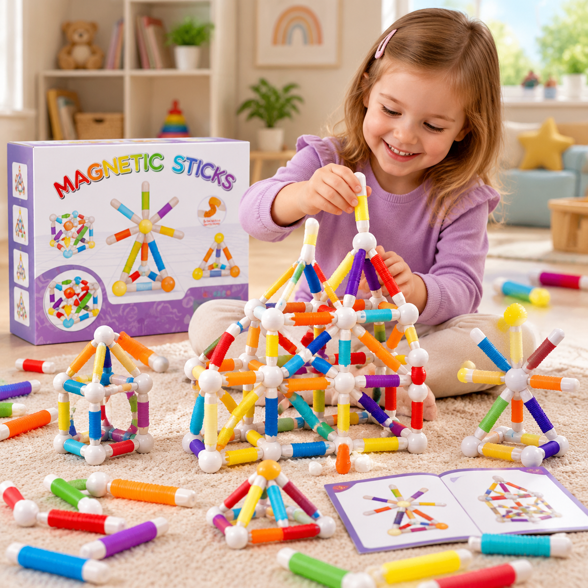Flexible Magnetic Tube Building Blocks
